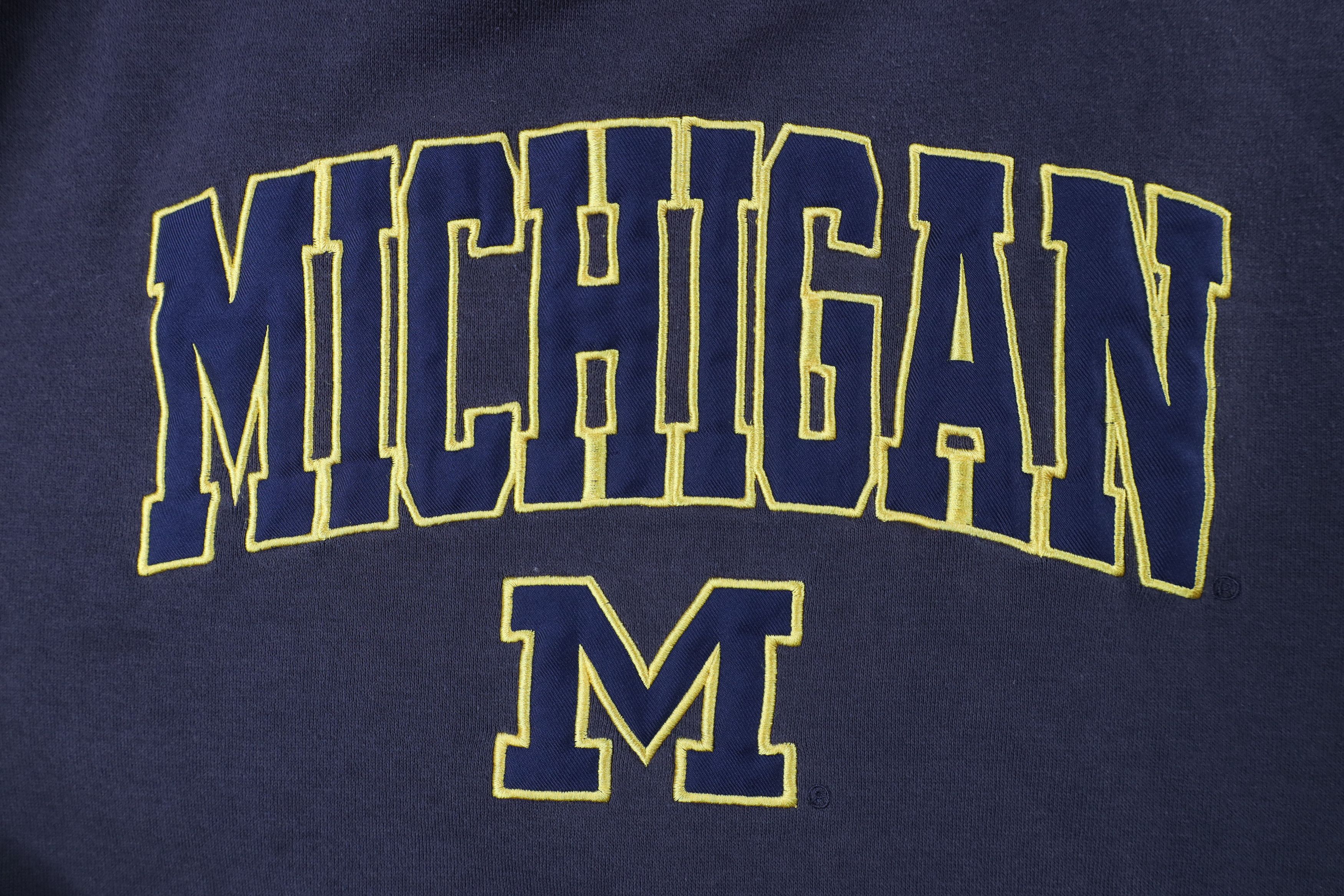 Vintage Vintage Spell Out University of Michigan Hoodie Dark Gray Size US S / EU 44-46 / 1 - 9 Thumbnail