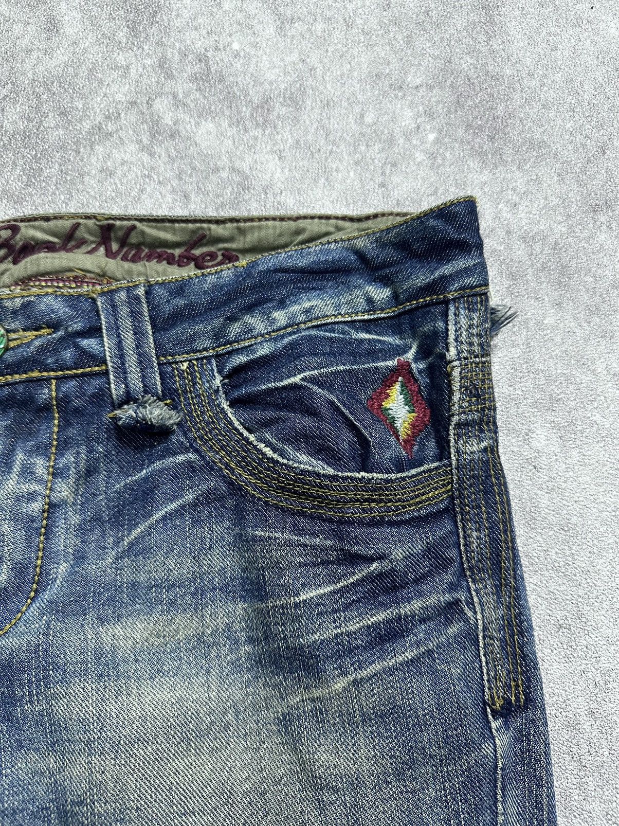 If Six Was Nine Japanes Back Number Flared Studded Jeans Size US 32 / EU 48 - 8 Thumbnail