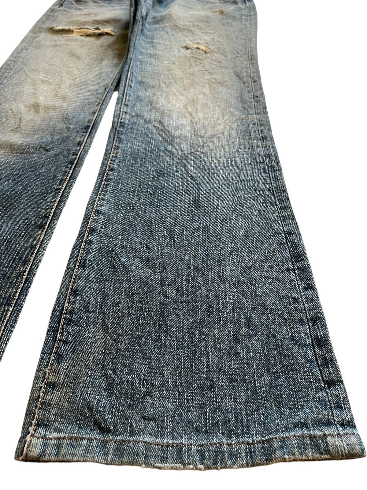 Japanese Brand SALES🔥Vintage Japanese Faded Wash Distress Bootcut Jeans Size US 31 - 7 Thumbnail