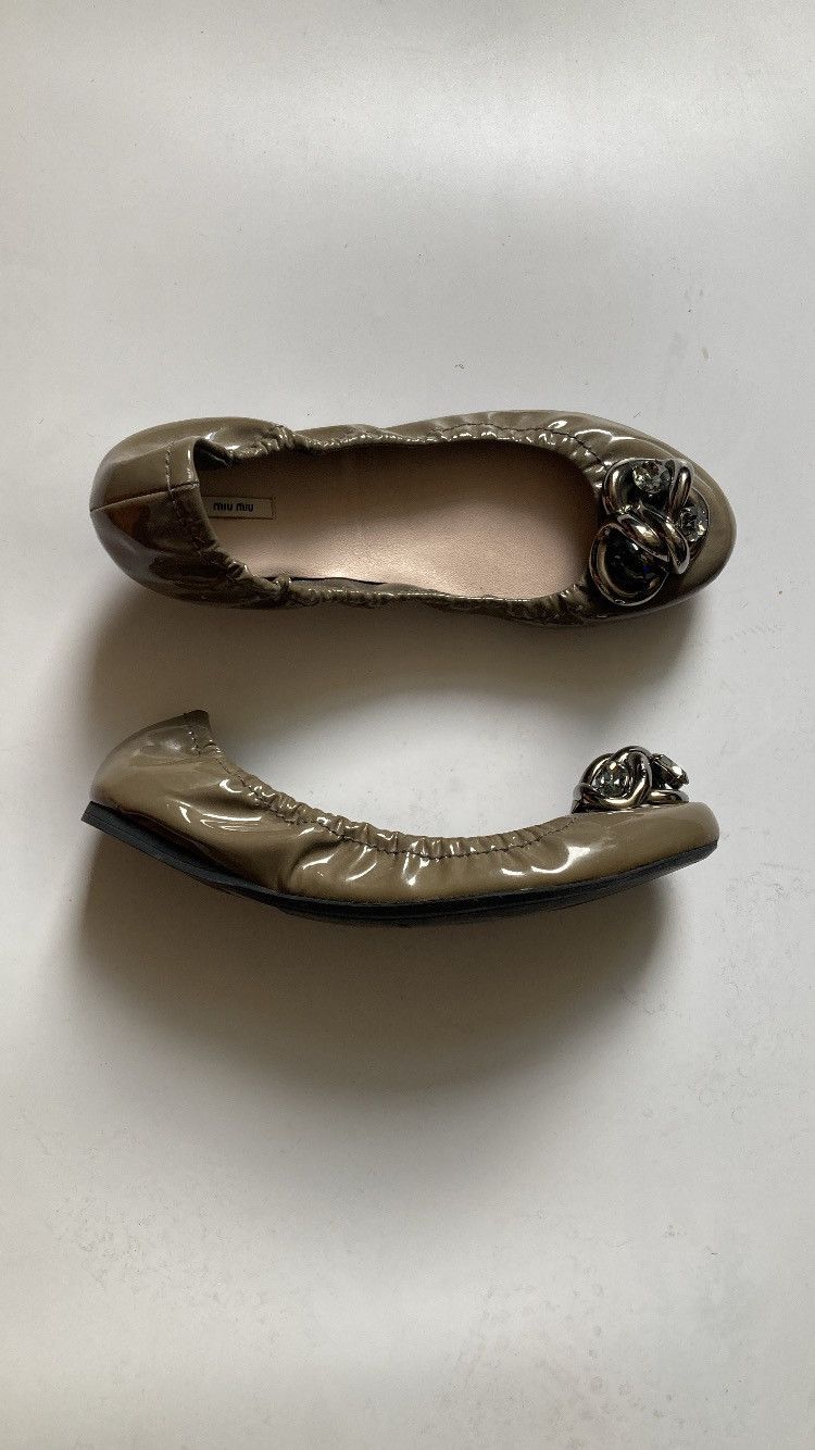 Miu Miu Miu Miu Vinyl Ballet Flats / Ballerinas Size US 8.5 / IT 38.5 - 2 Thumbnail