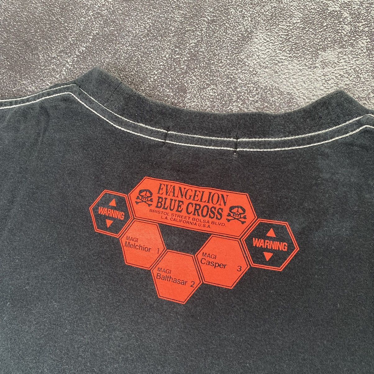 Anime × Cartoon Network × Japanese Brand Vintage Y2k Very Rare Evangelion x Blue Cross Skull Tee Size US M / EU 48-50 / 2 - 5 Thumbnail