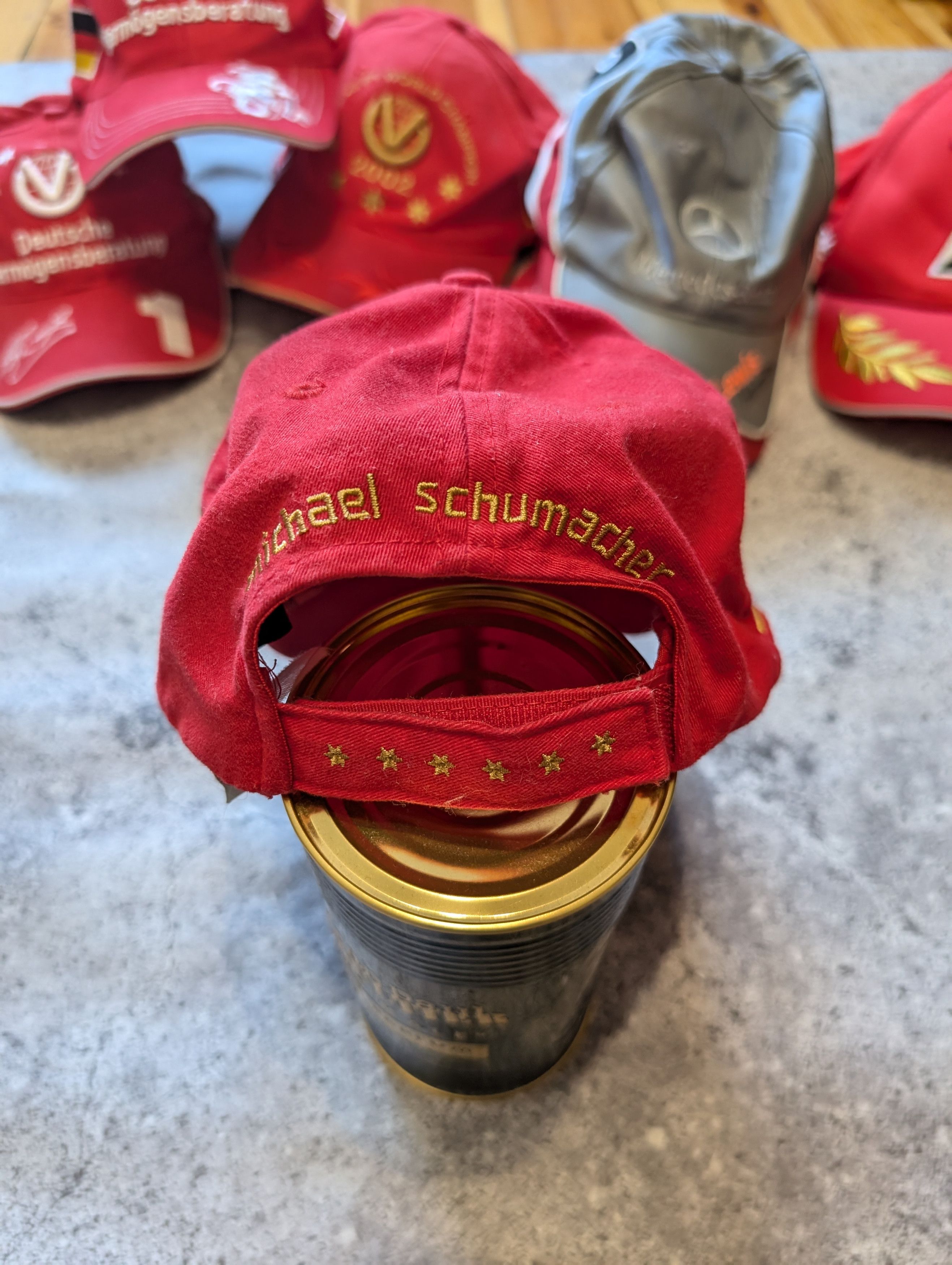 Ferrari Vintage F1 World Champion Michael Schumacher Ferrari Cap Size ONE SIZE - 5 Thumbnail
