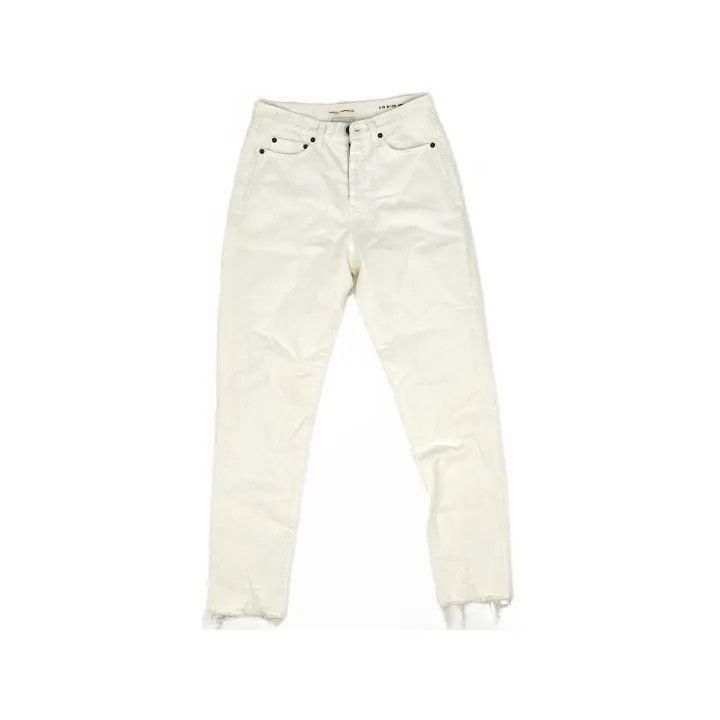 Saint Laurent Paris Saint Laurent White Cotton Straight Jeans for Women -2507 Size 27" / US 4 / IT 40 - 8 Thumbnail