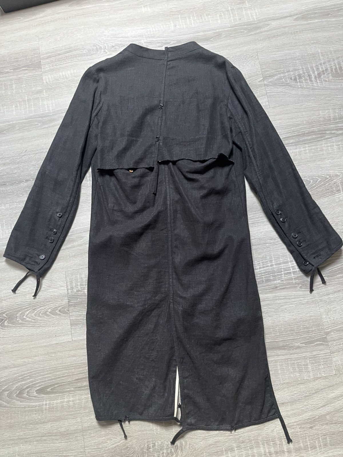 Aleksandr Manamis Aleksandr Manamis Long Linen Avant-Garde Coat Size US M / EU 48-50 / 2 - 2 Thumbnail