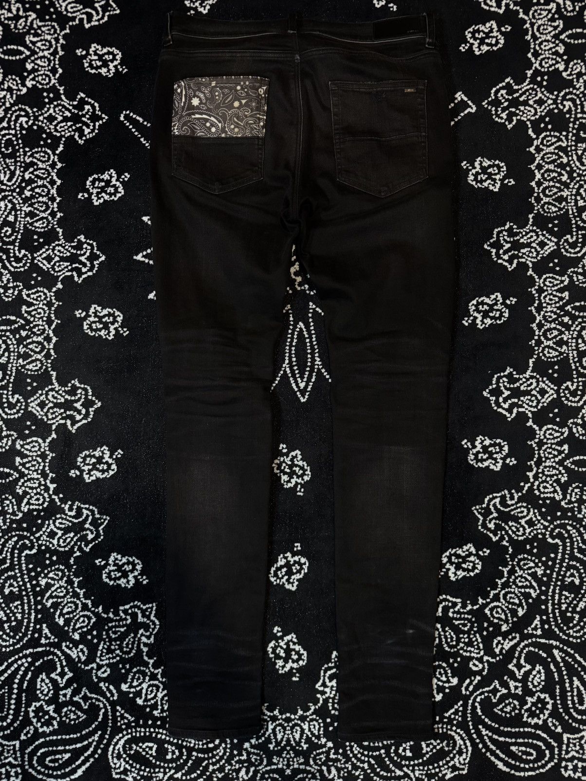 Amiri AMIRI BANDANA PATCH FADED JEANS Size US 34 / EU 50 - 10 Thumbnail