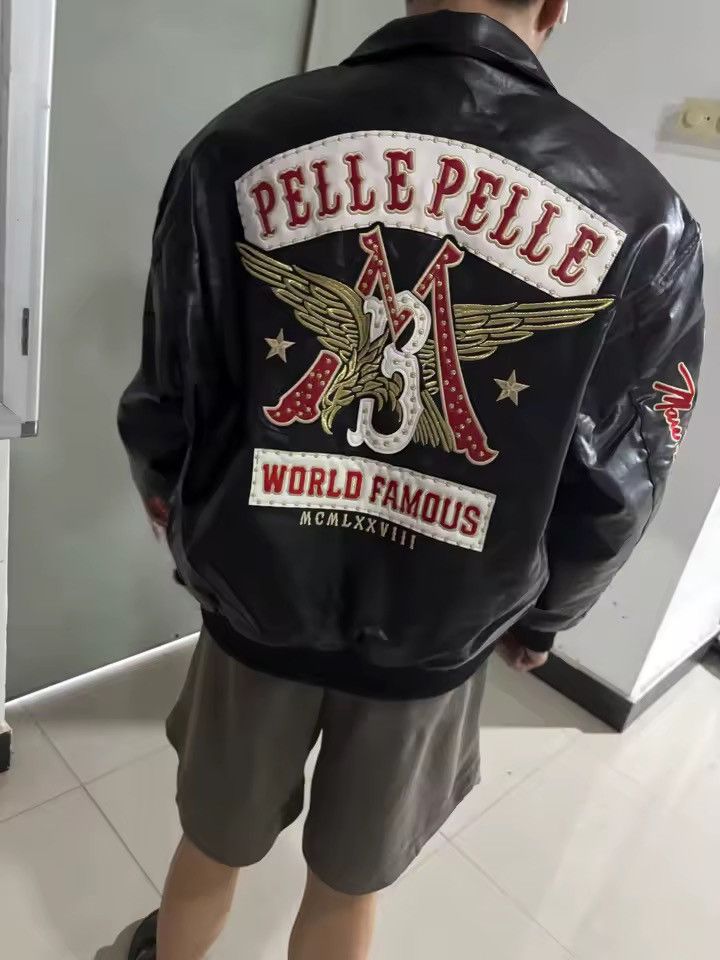 Other Pelle Pelle leather jacket big logo American Eagle famous Size US M / EU 48-50 / 2 - 6 Thumbnail