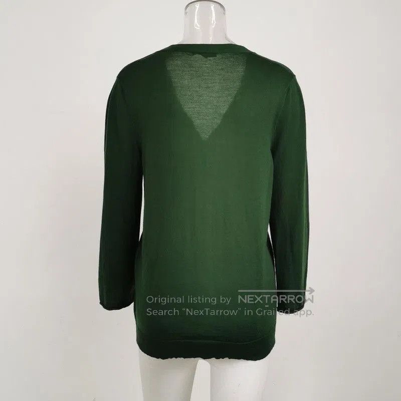 Louis Vuitton Louis Vuitton Green Wool V-Neck Cardigan. Size US M / EU 48-50 / 2 - 1 Thumbnail