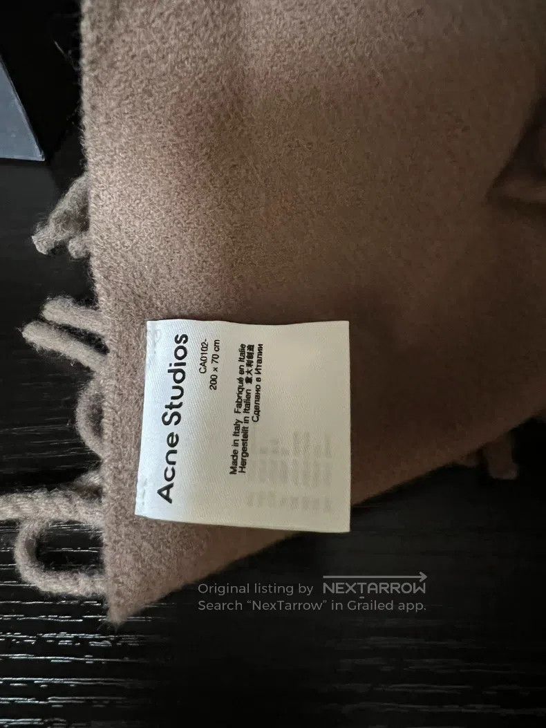 Acne Studios Acne Studios Brown Fringe Scarf - 100% Pure Wool Size ONE SIZE - 6 Thumbnail