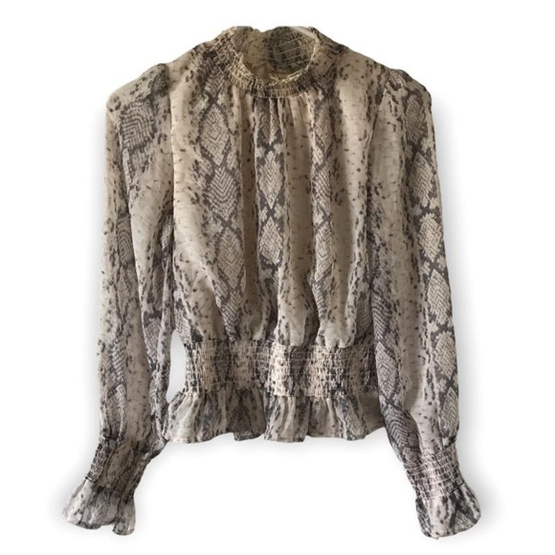 Nordstrom Japna | Snake print blouse top | XS Size XS / US 0-2 / IT 36-38 - 1 Thumbnail