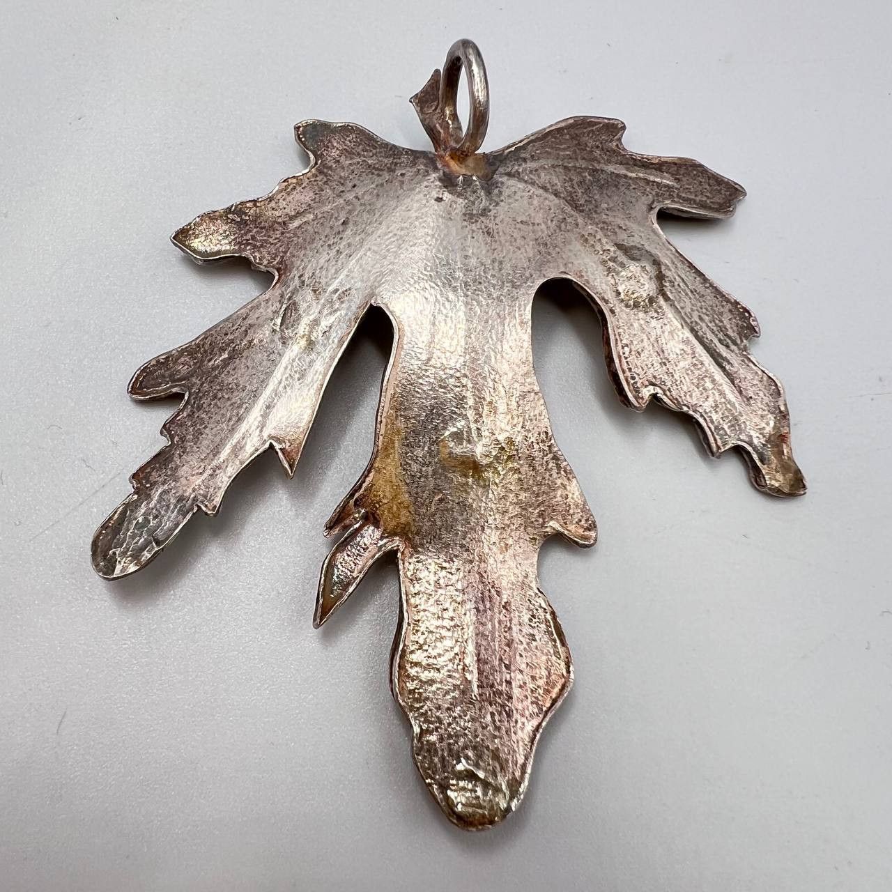 Vintage Vintage Jewelry Pendant Maple Leaf Silver 800 Italy 23g Size ONE SIZE - 5 Thumbnail