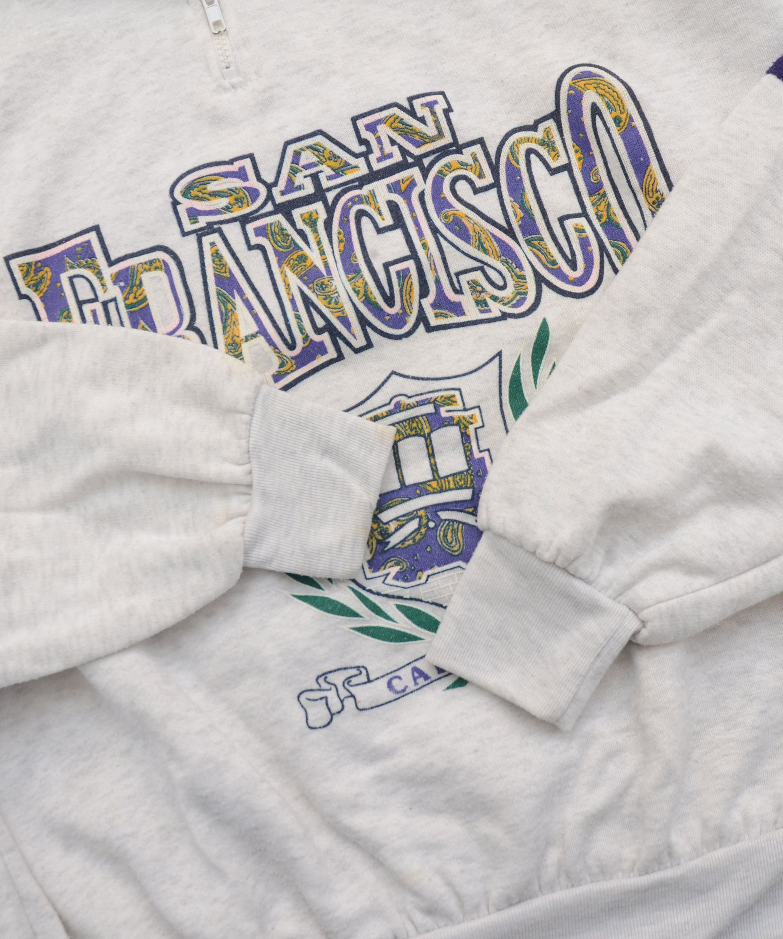 Vintage Vintage 90s San Francisco Tourist Zip Pullover Sweatshirt Size US XL / EU 56 / 4 - 7 Thumbnail