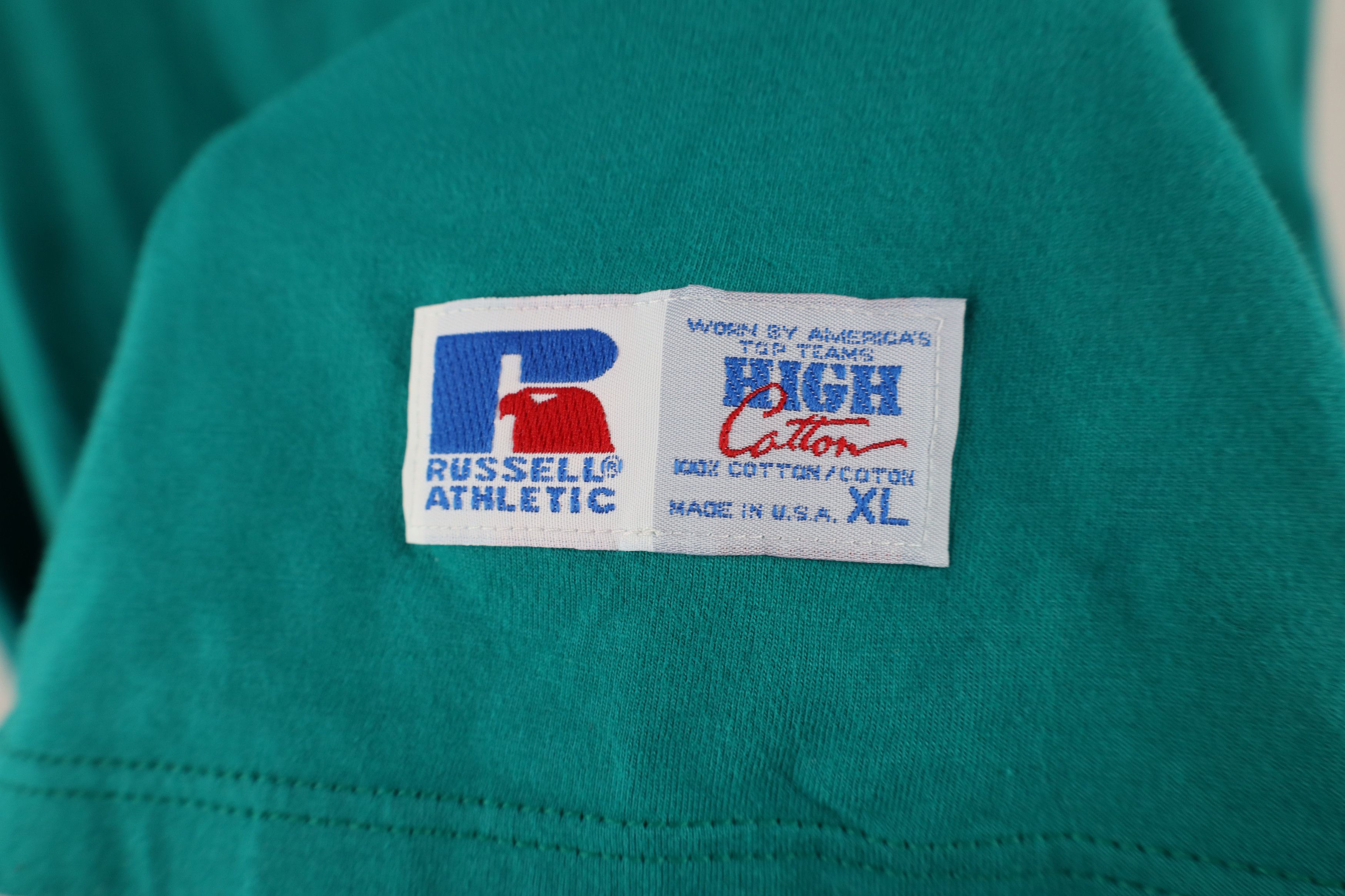 Russell Athletic × Vintage Vintage 90s Russell Athletic Long Sleeve T-Shirt Cotton USA Size US XL / EU 56 / 4 - 4 Thumbnail