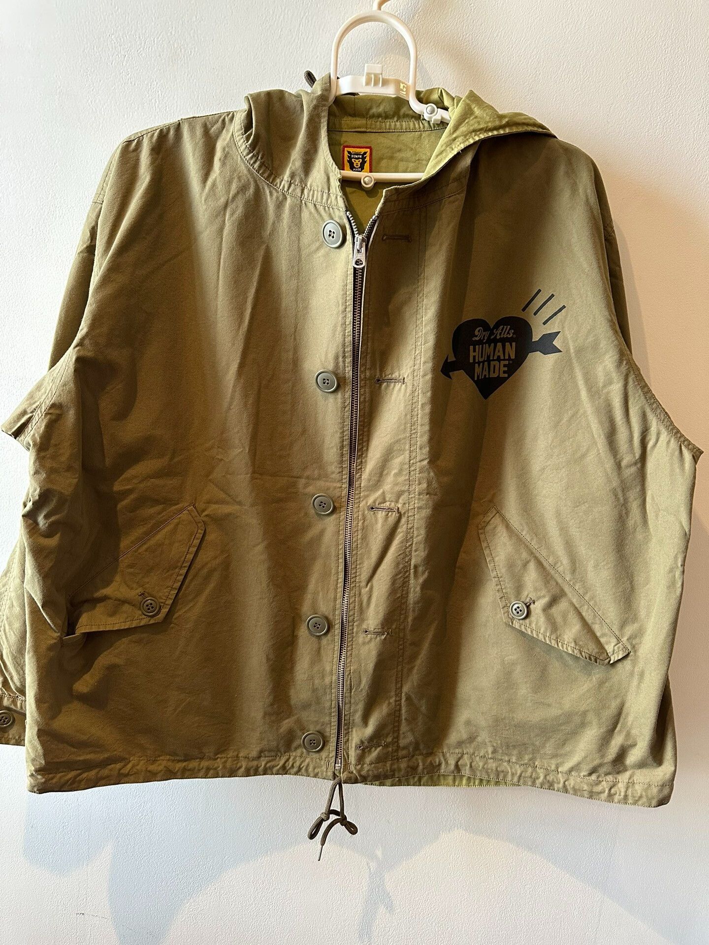 Human Made human made olive green hooded windbreaker Size US L / EU 52-54 / 3 - 1 Thumbnail