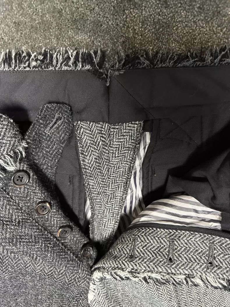 Thom Browne Thom Browne Size 0 Wool-edged color-matched tweed men's tr Size US 29 - 5 Thumbnail