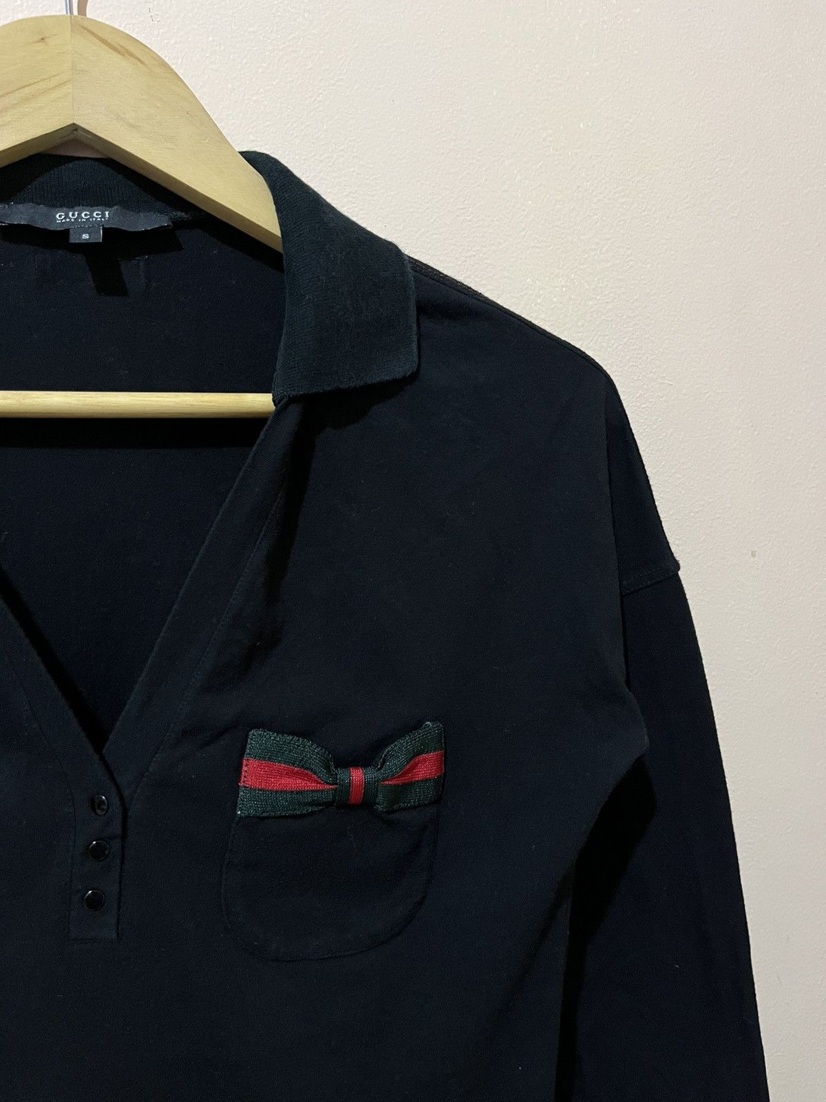 Gucci Gucci - Frida Giannini - 2007 - Bow Tie - V-neck Longsleeves Size S / US 4 / IT 40 - 7 Thumbnail