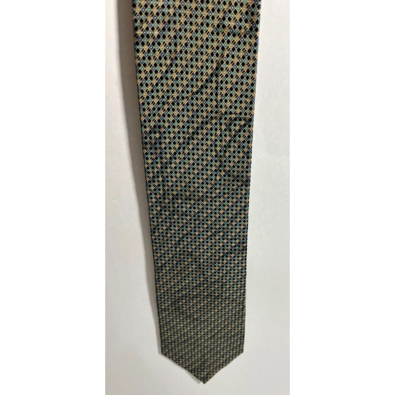 Brioni Brioni Tie Geometric Holographic Abstract Silk Terracotta Multicolor Men’s Classic 61" 3.5" Made in Italy Mens Size ONE SIZE - 6 Thumbnail