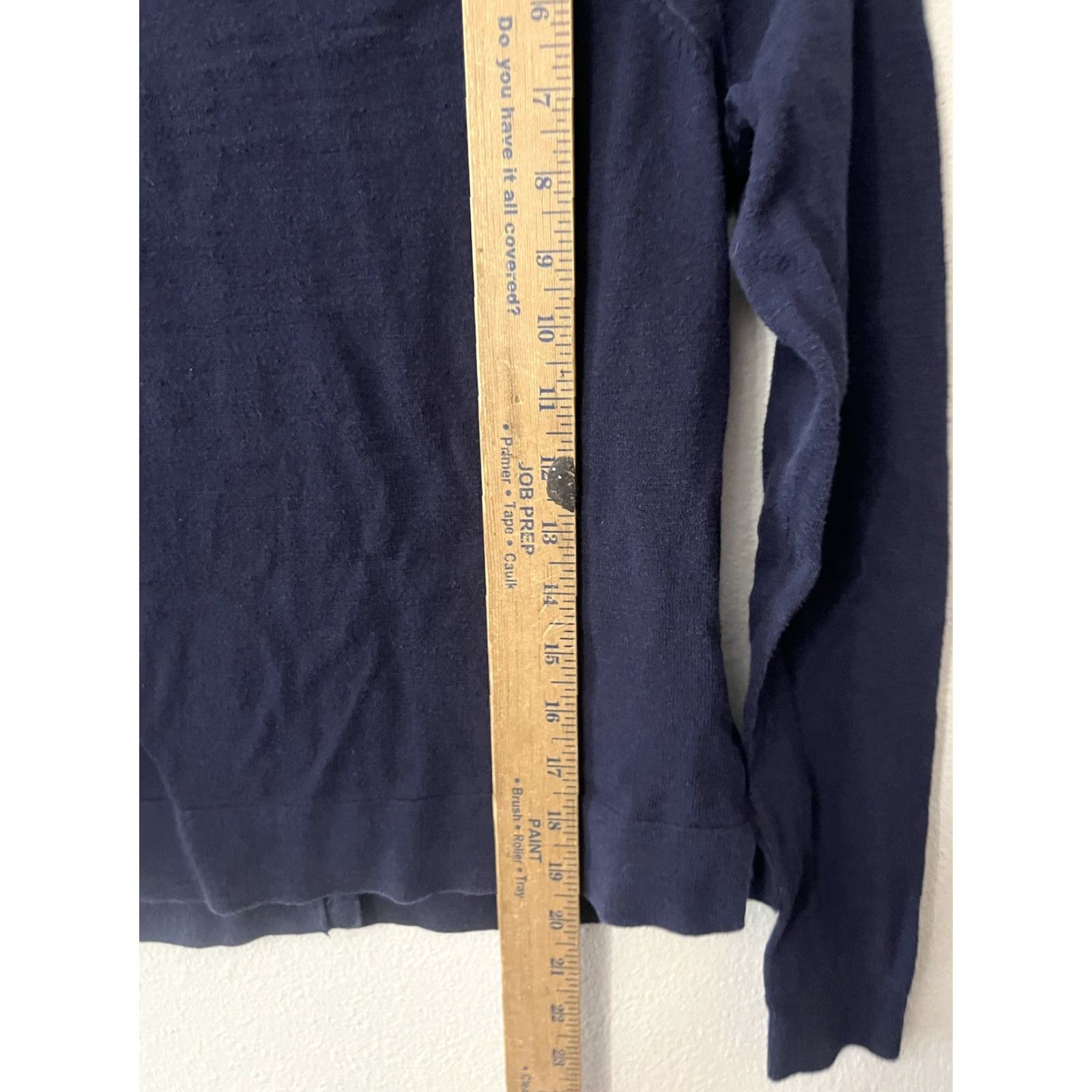 Loft VINTAGE LOFT Cardigan Sweater Women XS Blue Open Front 100% Cotton Long Sleeve Regular Knit Size XS / US 0-2 / IT 36-38 - 5 Thumbnail