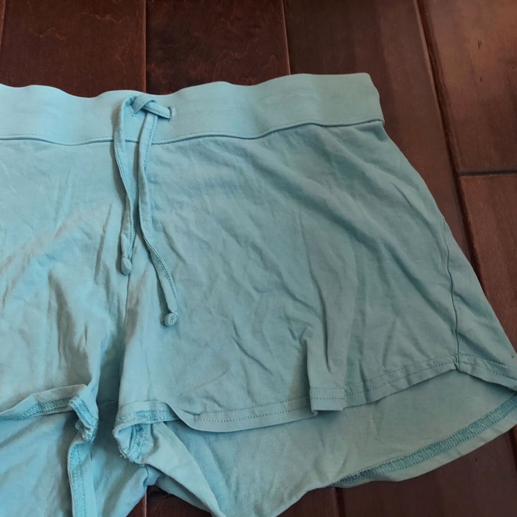 Vintage Kmart Women's Blue Drawstring Shorts - Size M - Cotton - Casual Travel - Solid Pattern - Regular - Women's Shorts - Blue - Drawstring - B616 Size 32" / US 10 / IT 46 - 4 Thumbnail