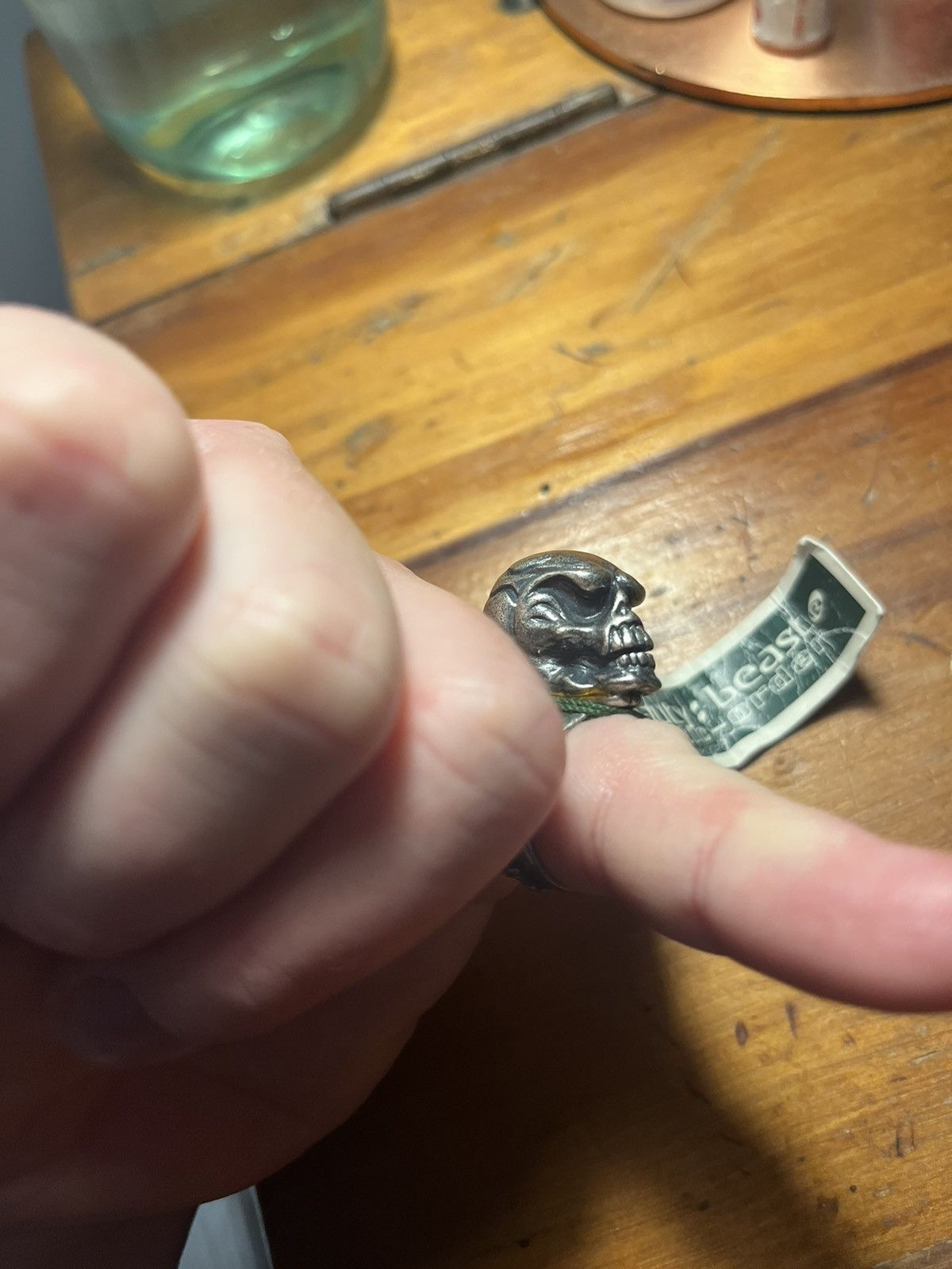 Beauty Beast Beauty:Beast Skull Head Ring M Size 30 - 3 Thumbnail