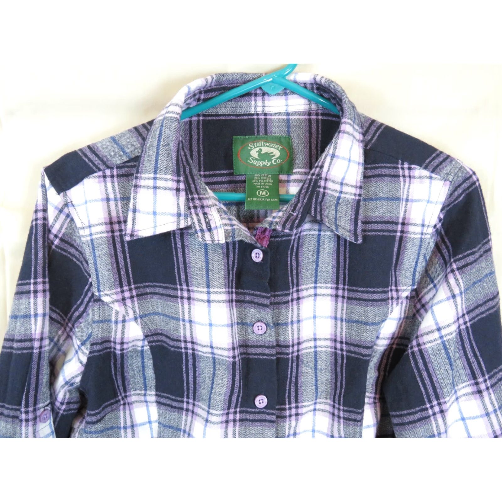 Vintage VINTAGE Stillwater Supply Co. Shirt Sz Medium Cotton Blend Plaid Flannel Top Brown 1990s Mens Size L / US 10 / IT 46 - 3 Thumbnail