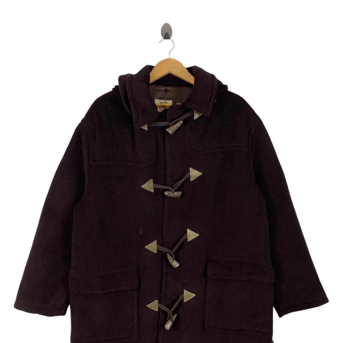 Designer × Hermes HERMES France Designer Toggle Button Wool Duffle Coat Jacket Size US XL / EU 56 / 4 - 6 Thumbnail