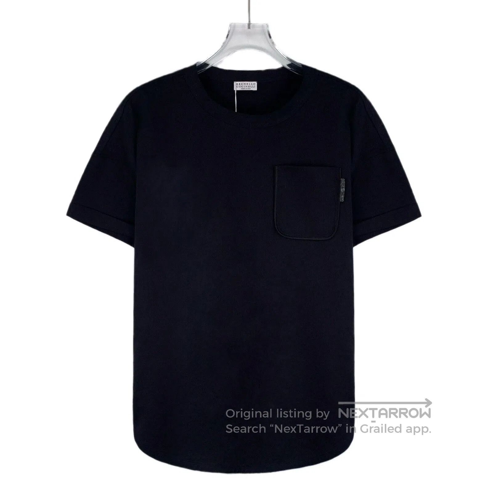 Brunello Cucinelli Brunello Cucinelli Black Beaded Pocket Cotton T. Size US L / EU 52-54 / 3 - 1 Thumbnail