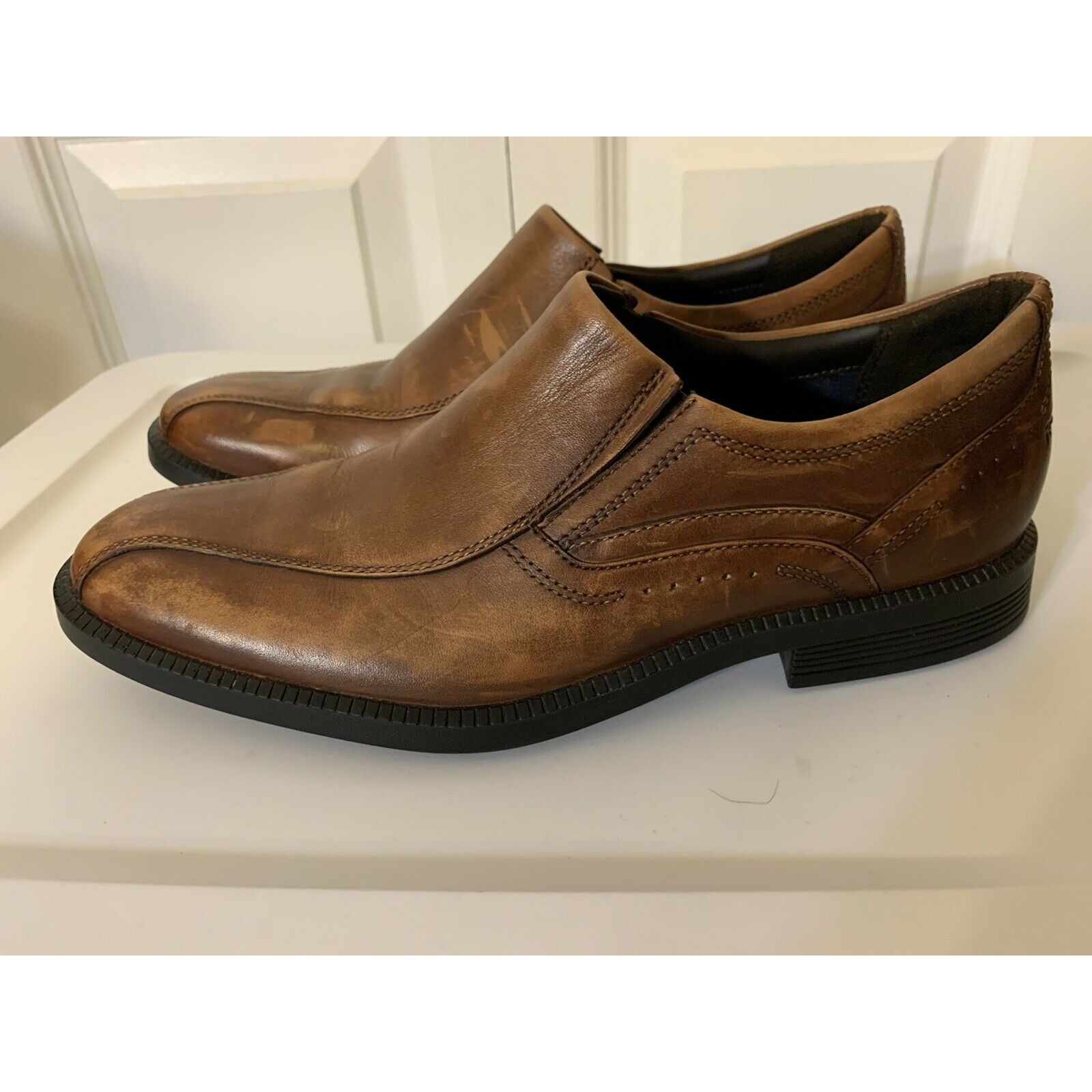 Rockport Rockport Men’s Sz 8 Dress-ports Business Brown Loafers Slip Size US 8 / EU 41 - 4 Thumbnail