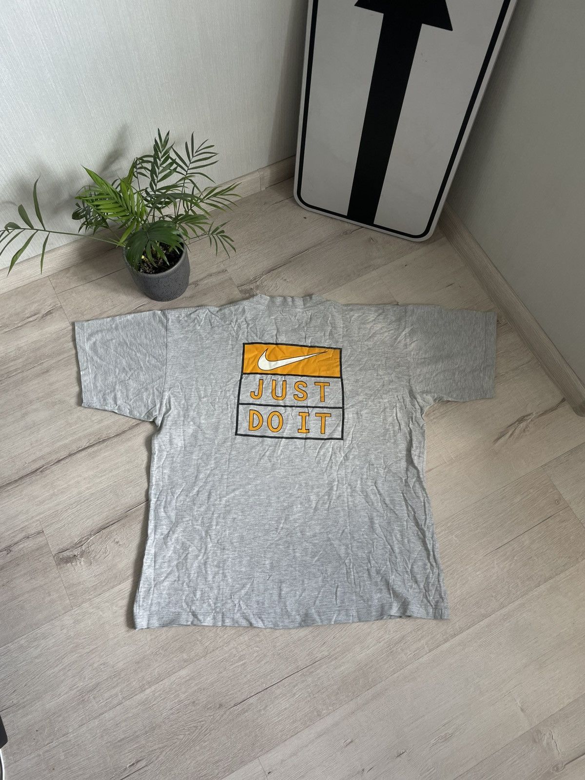 Nike × Vintage Vintage 90s Nike Just Do It Big Logo Swoosh Yellow Y2k Size US L / EU 52-54 / 3 - 2 Thumbnail