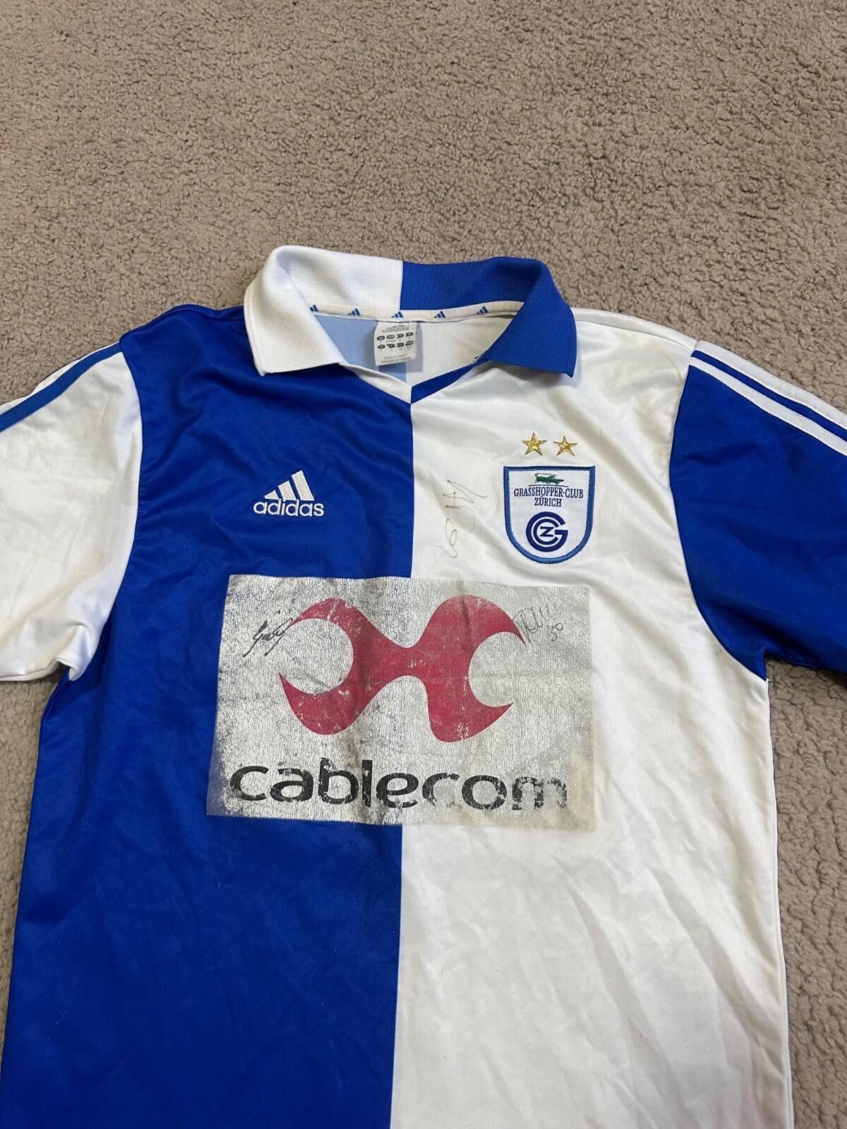 Adidas #10 V.VOGT Grasshopper FC 2002 Football Shirt Soccer Adidas Size US S / EU 44-46 / 1 - 3 Thumbnail