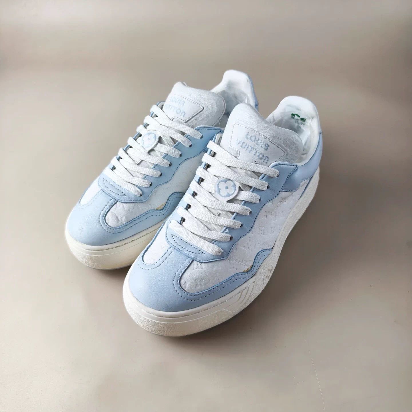 Louis Vuitton LV Dragon Year Embossed Cloud Sneaker White/Blue 37 Size US 6 / IT 36 - 1 Thumbnail
