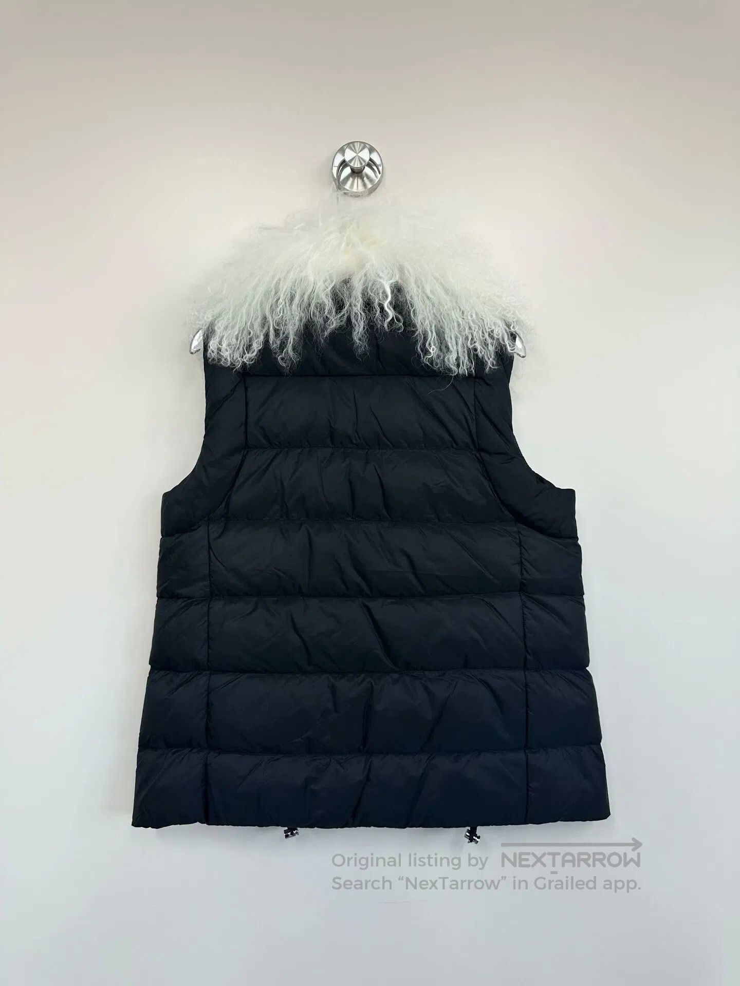 Prada Prada Black classic triangle logo wool collar down vest| Size S / US 4 / IT 40 - 2 Thumbnail