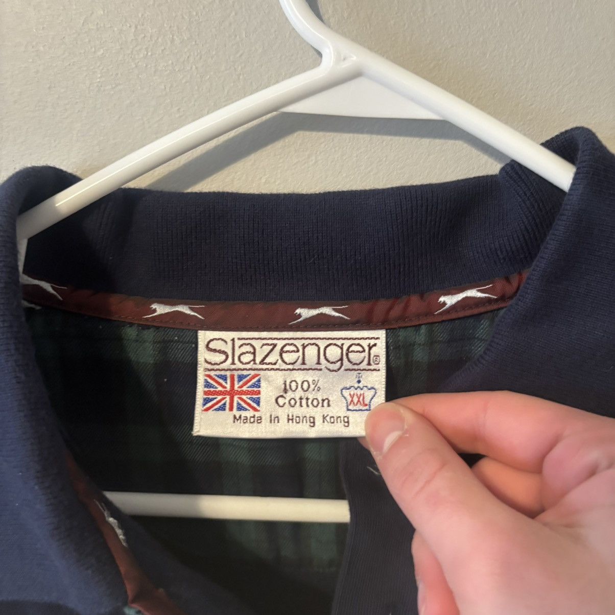 Vintage VTG 1990s Slazenger Navy Rugby Sweatshirt Size US XXL / EU 58 / 5 - 3 Thumbnail