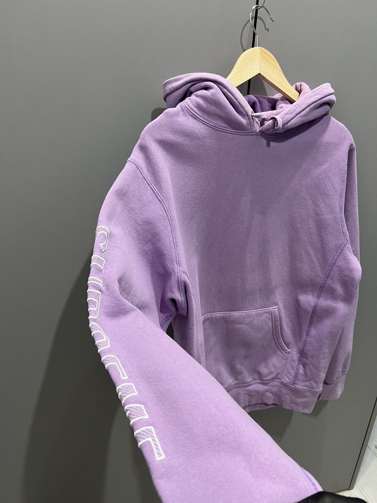 Supreme Supreme Sleeve Embroidery Hooded Sweatshirt Violet Medium Size US M / EU 48-50 / 2 - 6 Thumbnail