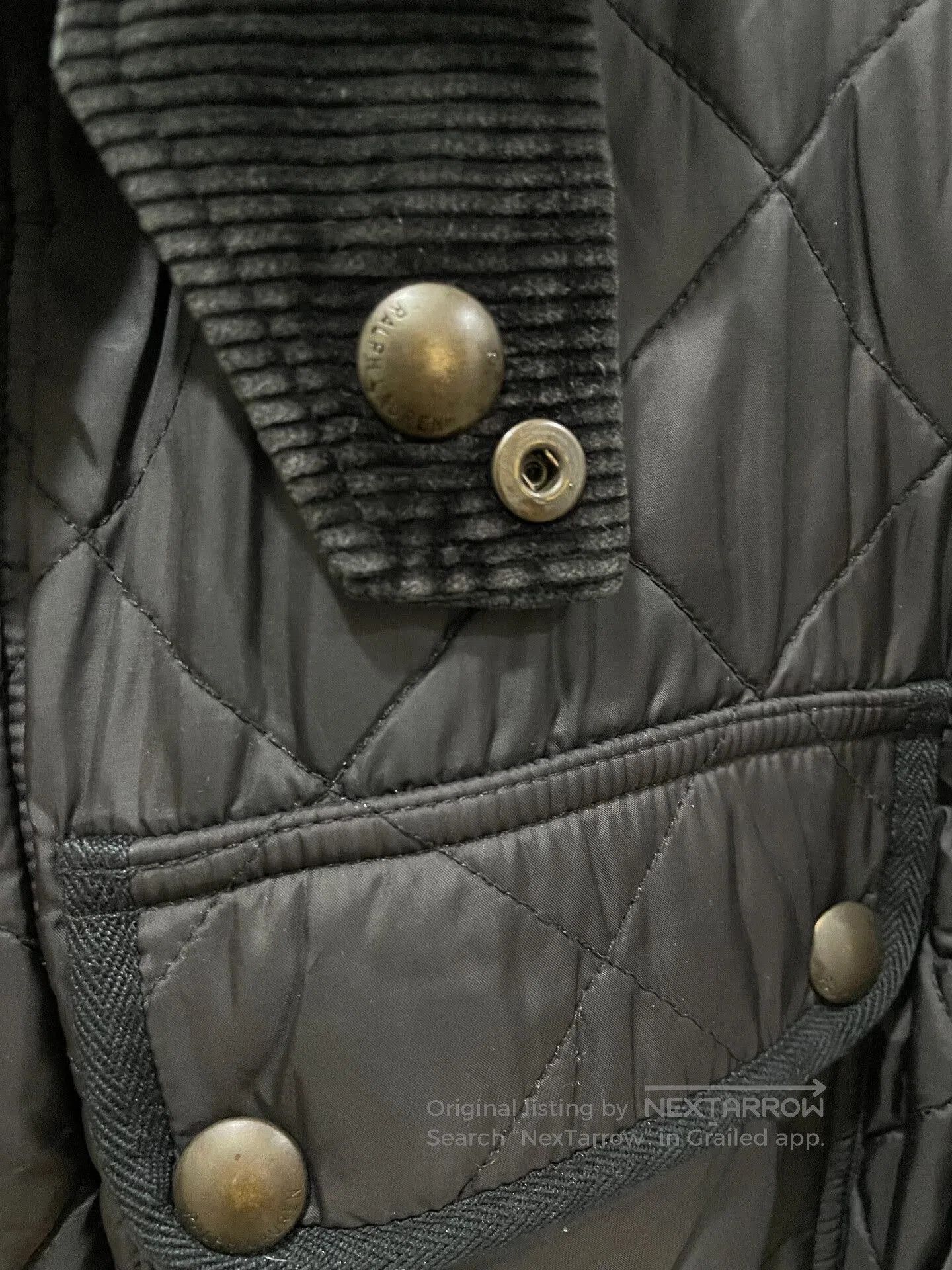 Polo Ralph Lauren Quilted Cotton Jacket with Suede Detail. Size US L / EU 52-54 / 3 - 6 Thumbnail