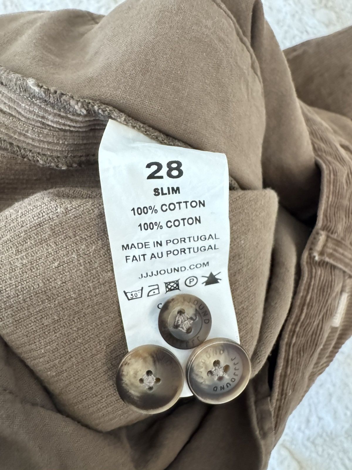 JJJJound Brown Slim Corduroys Size US 28 / EU 44 - 4 Thumbnail