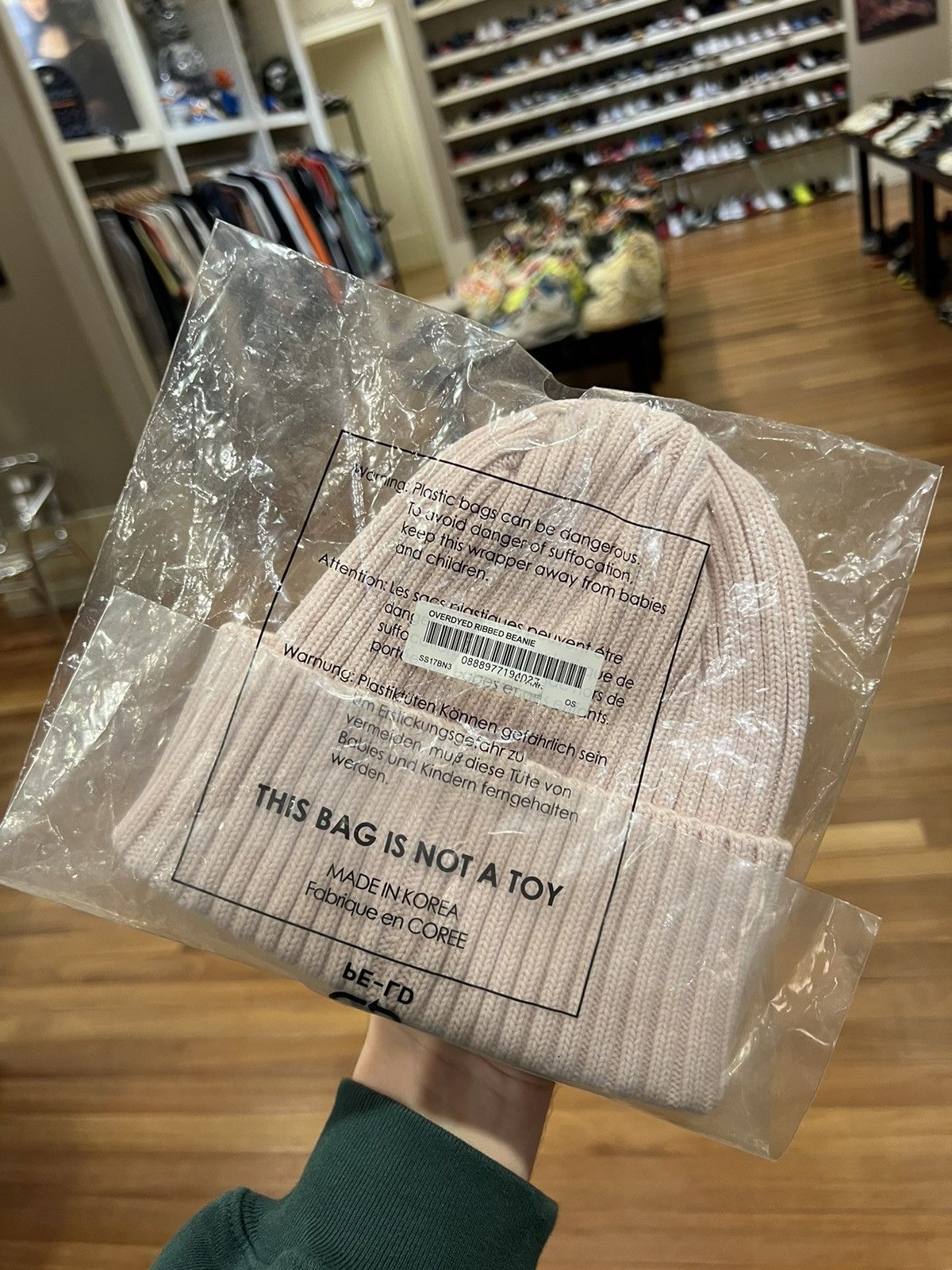 Supreme Supreme overdyed knit beanie soft pink Size ONE SIZE - 2 Thumbnail