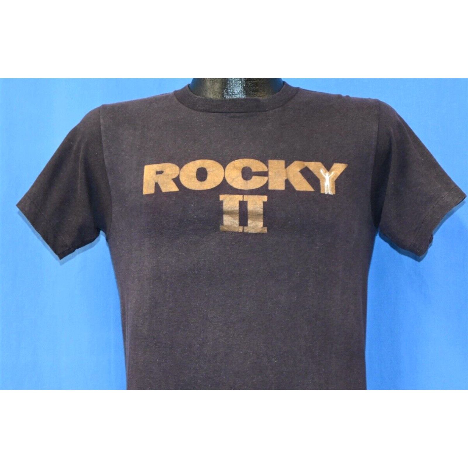 image of Vintage VTG 70's Rocky Ii Movie Sylvester Stallone Apollo Creed Boxing T-Shirt Small S in White