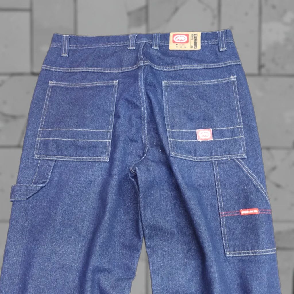 Ecko Unltd. VINTAGE Ecko Jeans 36 x 32 Blue Solid Carpenter Wide-Leg Denim Jeans Men 36 Blue Wide-Leg Cheers? Size US 36 / EU 52 - 1 Thumbnail