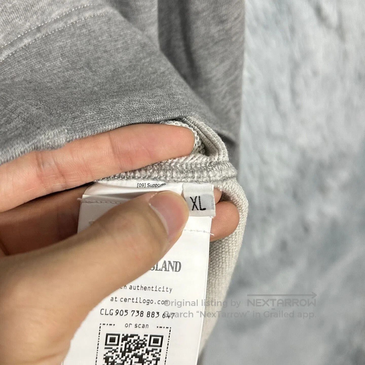 Stone Island stone island gray zip-up hoodie XL. Size US XL / EU 56 / 4 - 6 Thumbnail