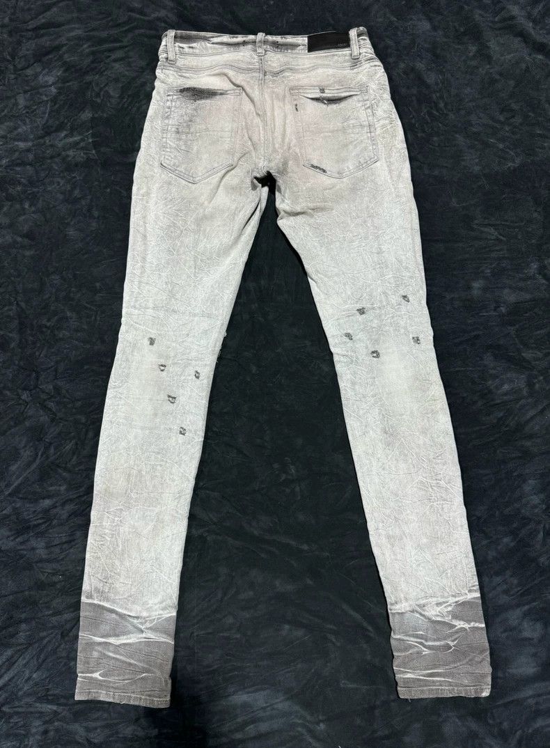Amiri Amiri Washed white gray snowfall broken holes destroy elast Size US 32 / EU 48 - 2 Thumbnail