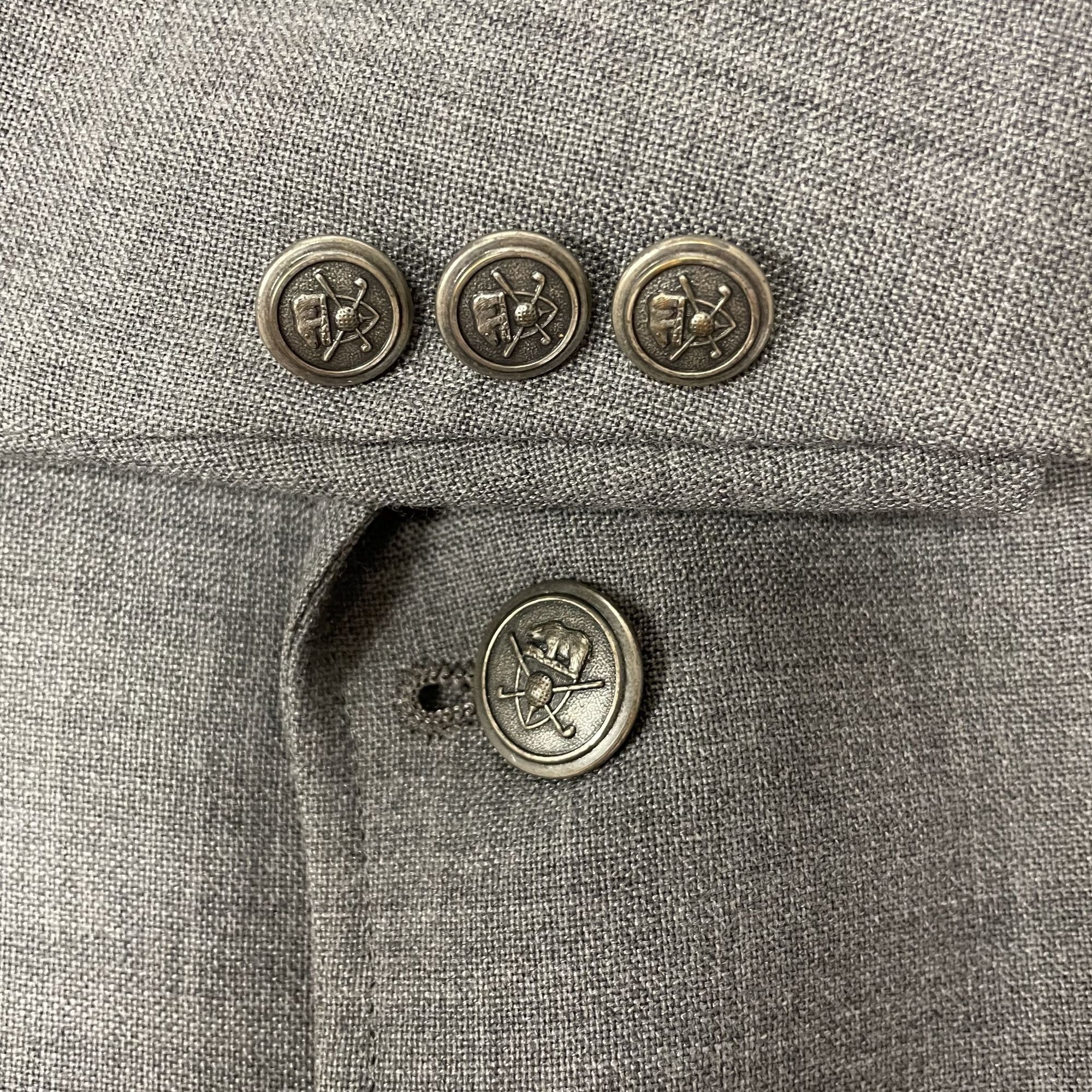 Golden Bear Vtg Jack Nicklaus Gray Sport Coat GOLDEN BEAR Jacket Size 38L - 4 Thumbnail
