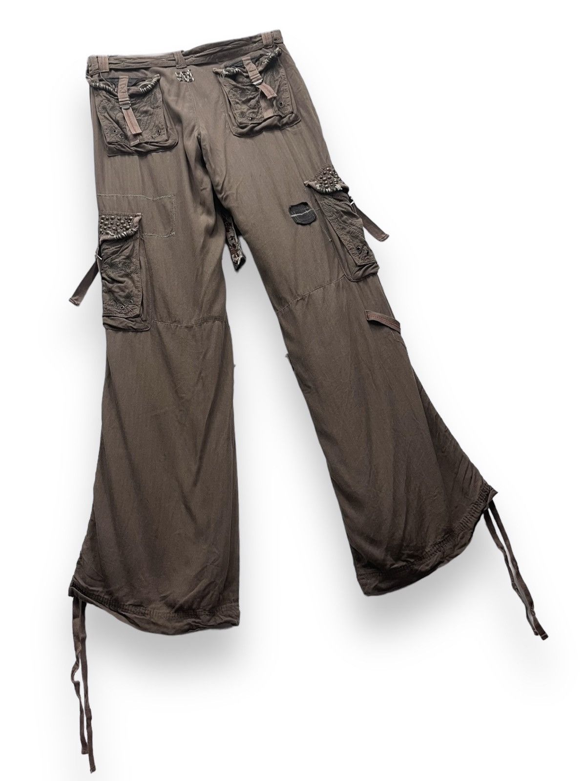 If Six Was Nine 🔥FYE Bondage Multipocket Drawstring Rayon Cargo GOA Style Size US 33 - 5 Thumbnail