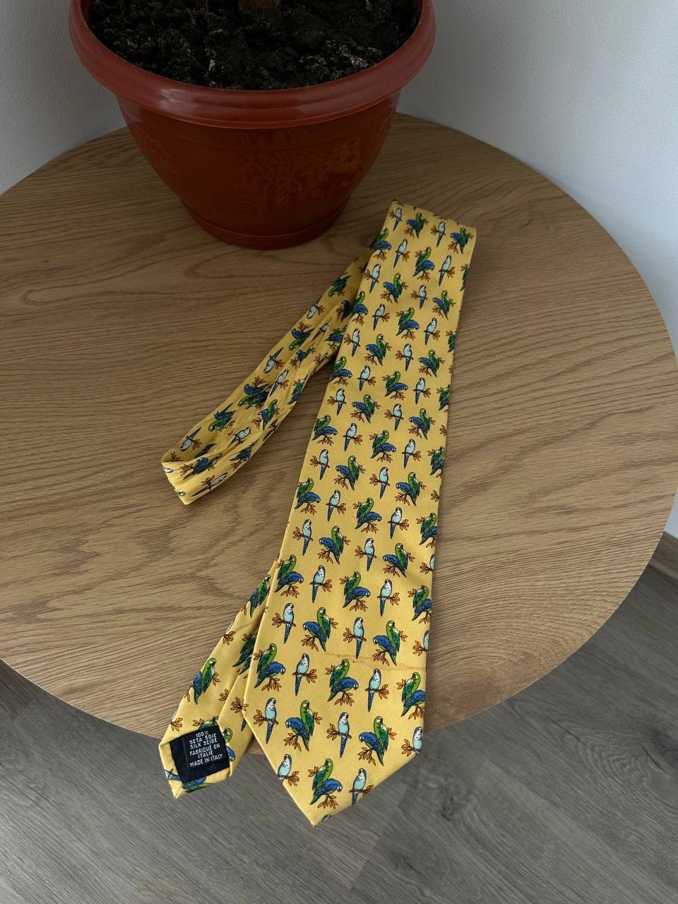 Yves Saint Laurent Vintage Yves Saint Laurent Parrot Print Silk Tie Rare YSL Size ONE SIZE - 4 Thumbnail