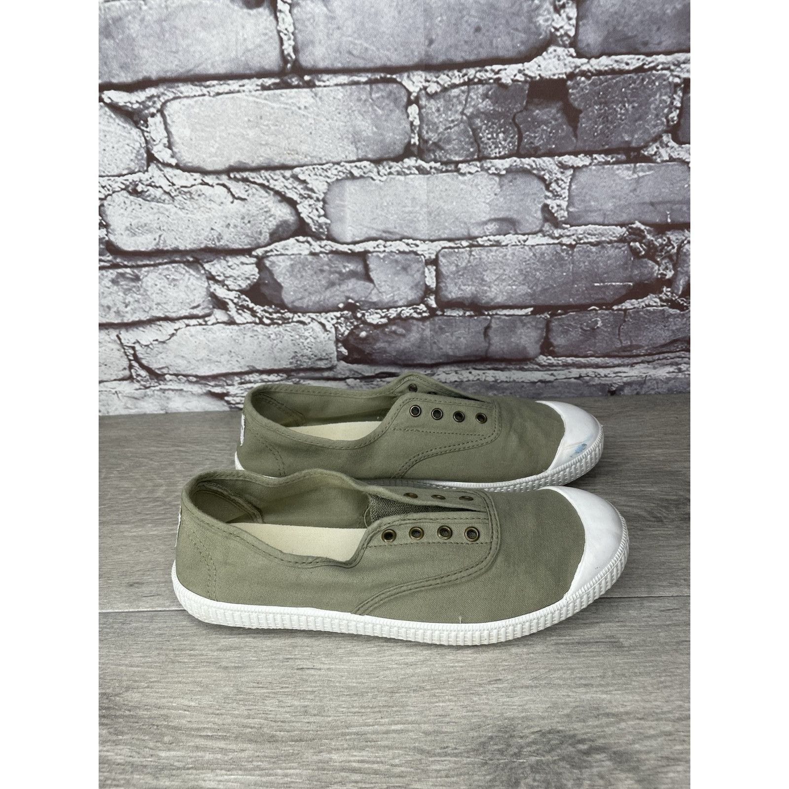 Sonoma Potoma Green Canvas Fabric Slip On Casual Sneakers Shoes Wom Size US 8.5 / IT 38.5 - 17 Thumbnail