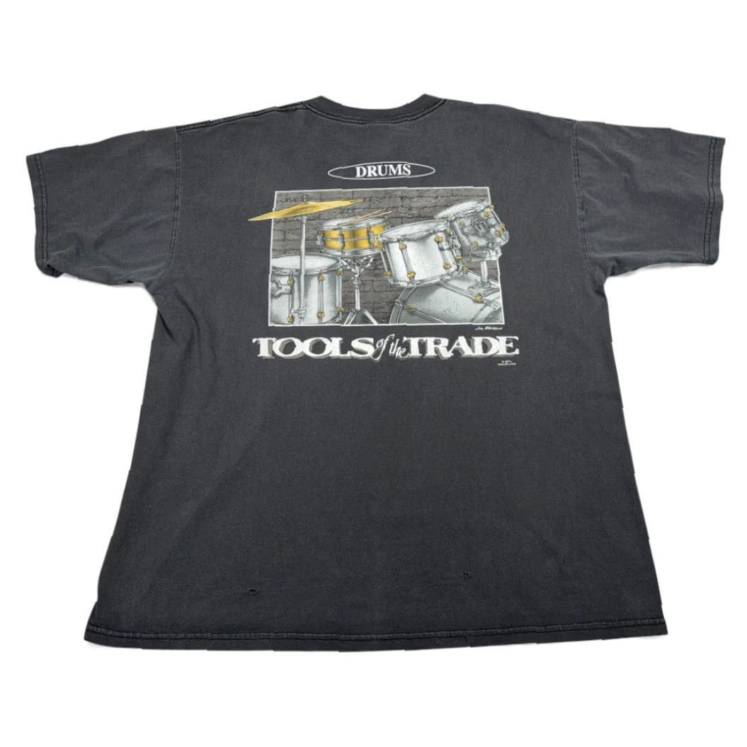 Gildan VINTAGE Drums Shirt Adult XL Black Tools Trade Percussion Music Y2K Size US XL / EU 56 / 4 - 2 Thumbnail