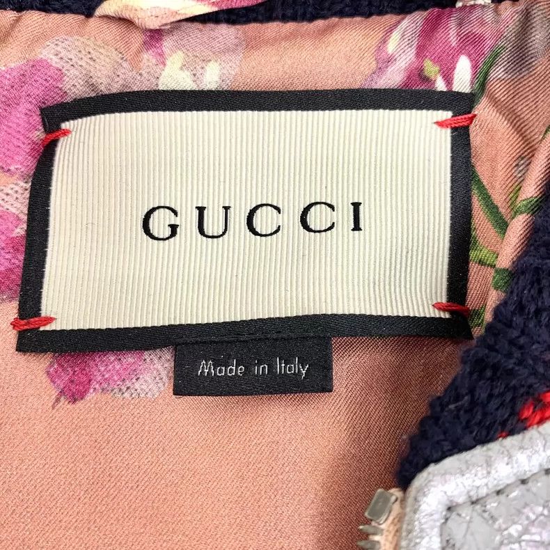 Gucci Gucci Silver wool striped long-sleeved sheep leather jacket Size S / US 4 / IT 40 - 5 Thumbnail