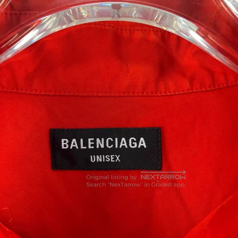 Balenciaga Balenciaga size 37 Collar Embroidered Logo Short Sleeve Sh Size US S / EU 44-46 / 1 - 4 Thumbnail