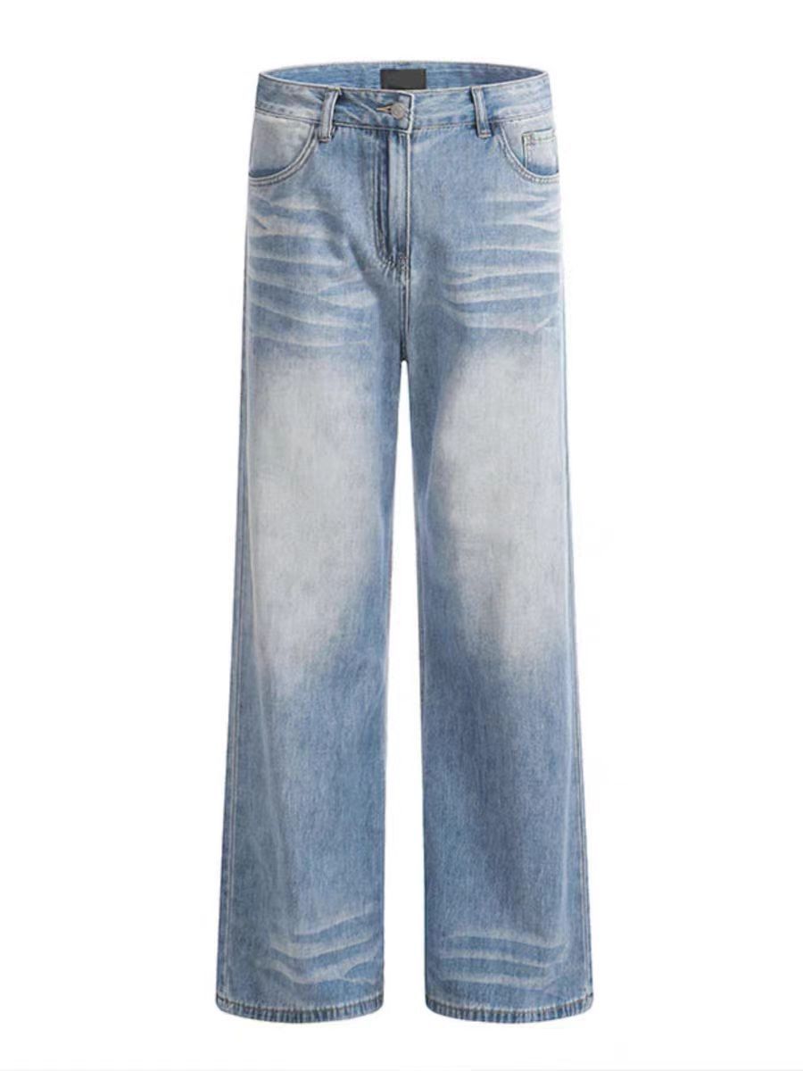 Japanese Brand × Jean Street vintage washed and whiskered baggy jeans Size US 33 - 5 Thumbnail