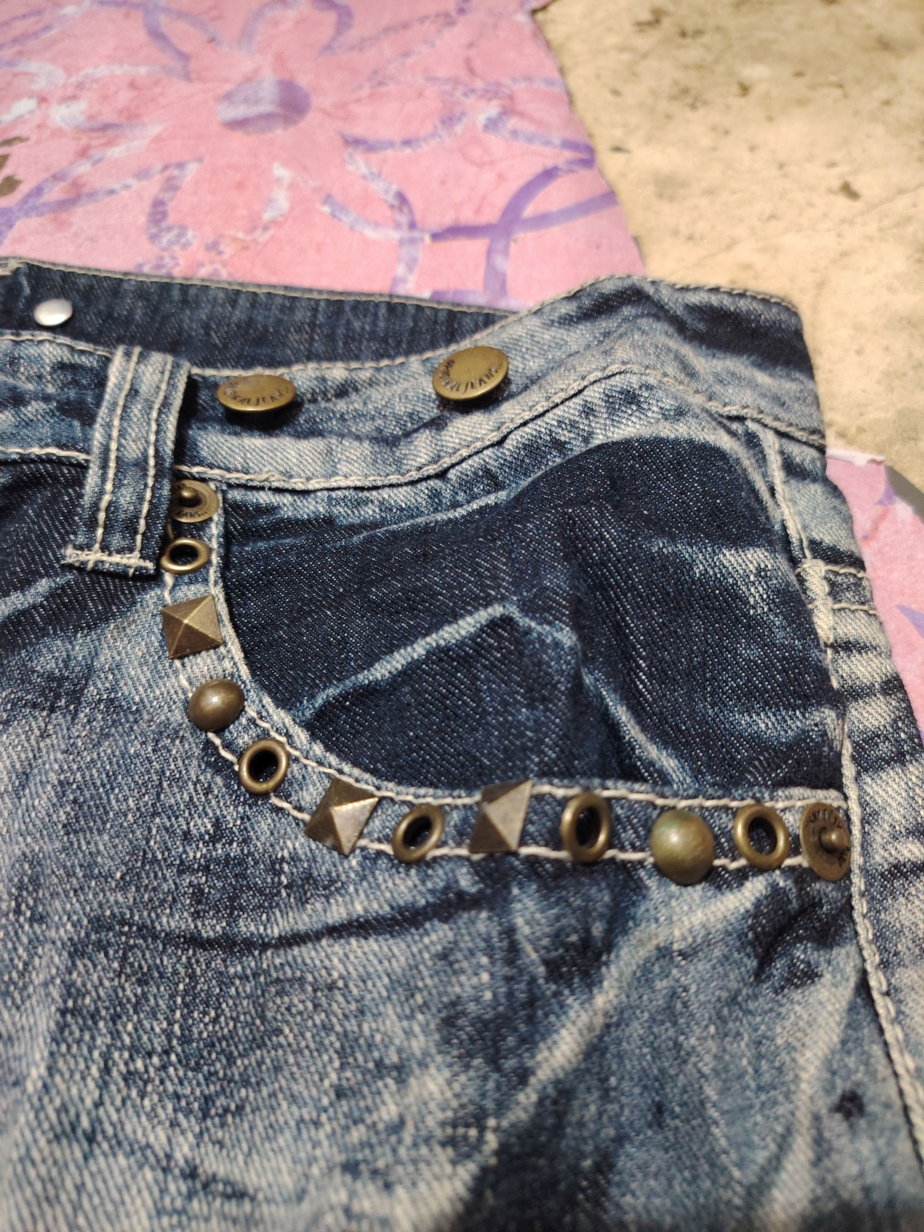 Who Decides War Japanese original Jeans Mudwash Rusty Distressed Jeans Size US 33 - 6 Thumbnail