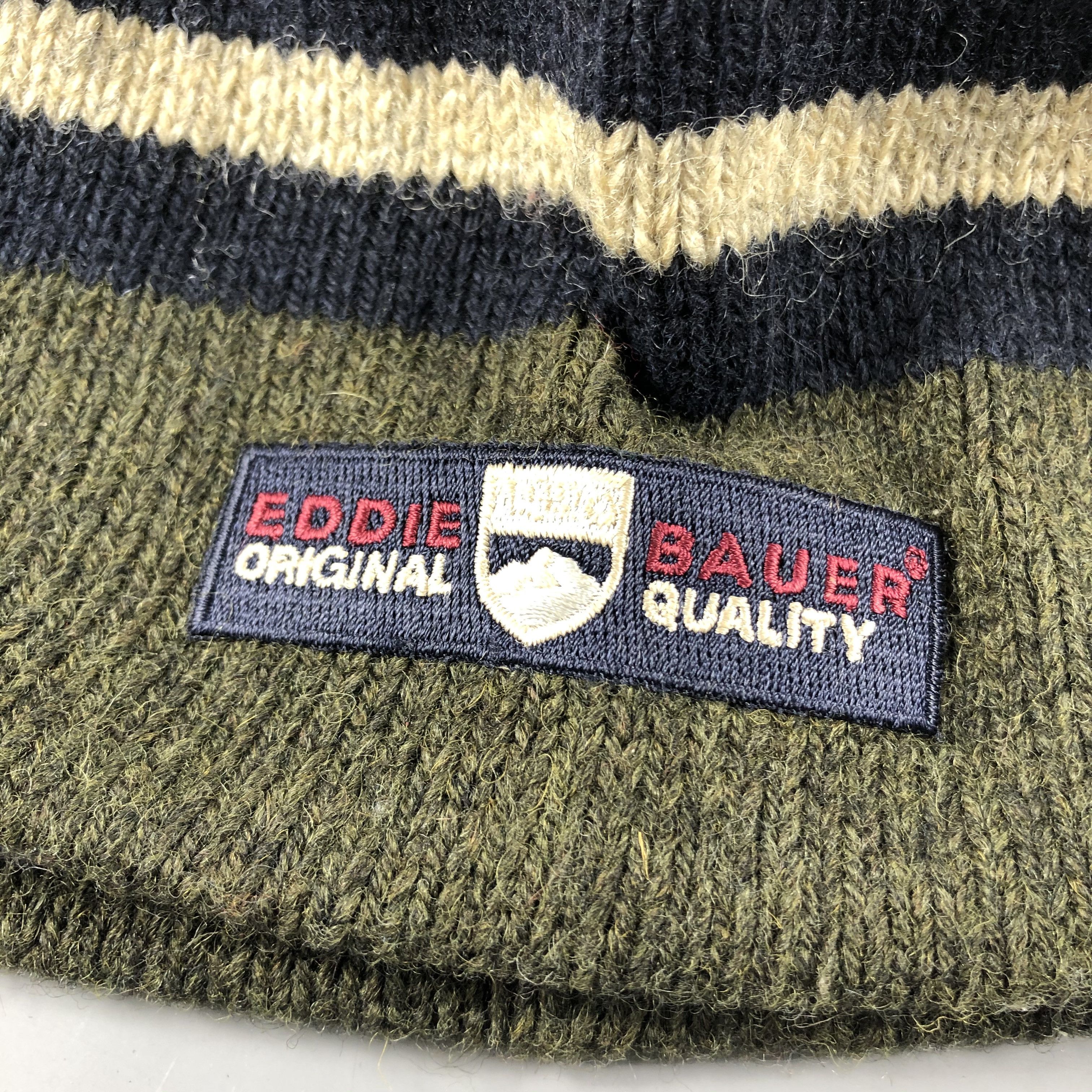 Eddie Bauer × Vintage Eddie Bauer Stripe Beanie Snow Hat Snow Cap -D1077 Size ONE SIZE - 5 Thumbnail